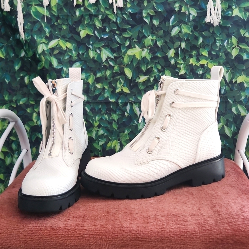 Daren UGG Snakeskin Embossed Lace-Up Boots